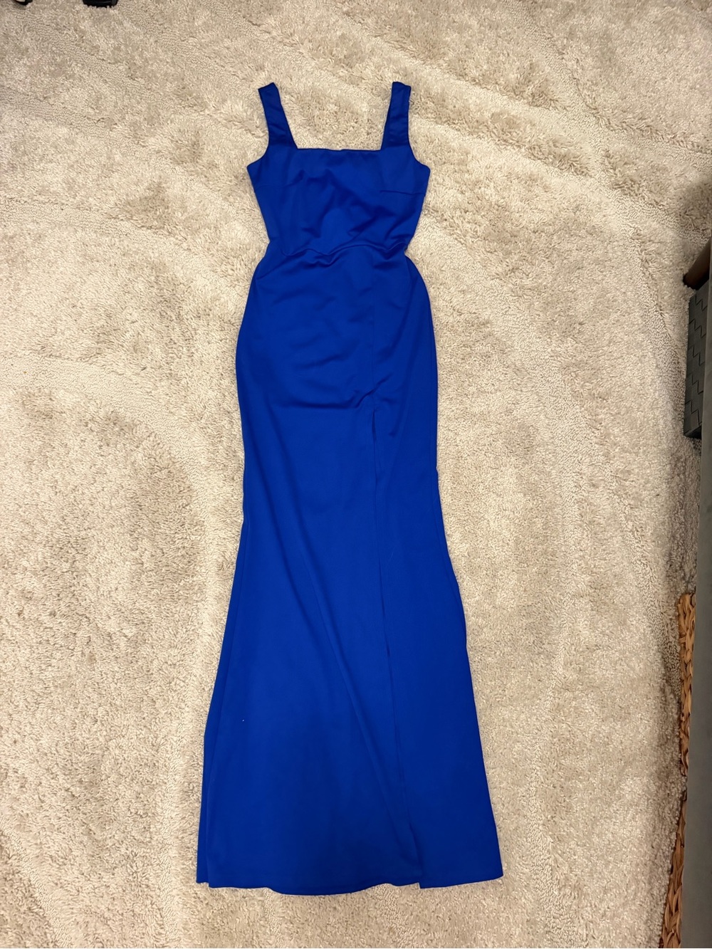 SHEIN Cobalt Blue Square-Neck Maxi Dress